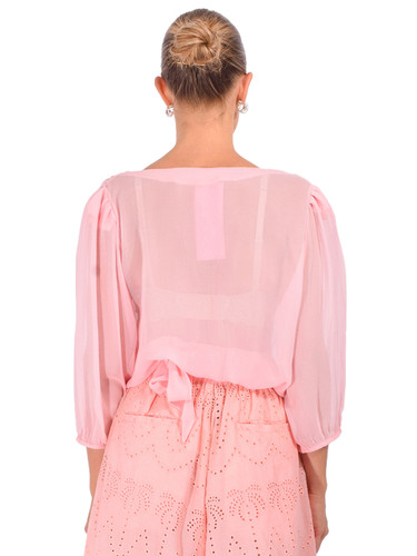 ÉTAT D'ÉTÉ Ballerin Blouse in Pale Rosette Back View